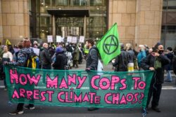 Extinction Rebellion cause transport chaos as they march to COP26 - police blockade route