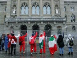 Swiss express support for maintaining Covid measures, despite protests