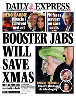 Daily Express – ‘Booster jabs will save Christmas’