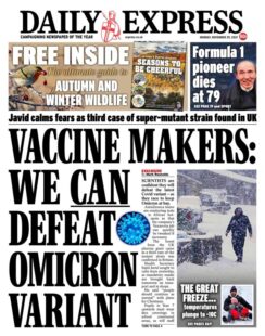 Daily Express - ‘Vaccine makers: We can defeat Omicron’