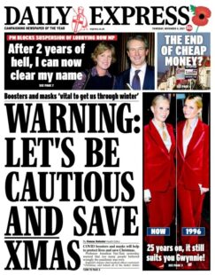 Daily Express – Warning: Be cautious and save Christmas’