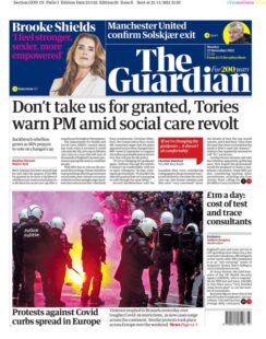 The Guardian – ‘Tories warn PM amid social care revolt’