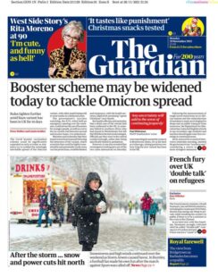 The Guardian – ‘Booster scheme may be widened to tackle Omicron’