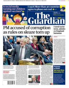 The Guardian – ‘PM accused of corruption as rules on sleaze torn up’