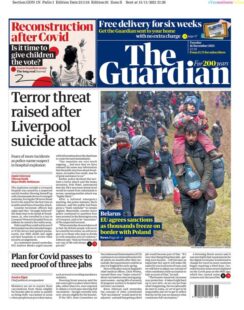 The Guardian – ‘Terror threat raised after Liverpool attack’