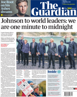 The Guardian – ‘PM to world leaders: we are one minute to midnight’