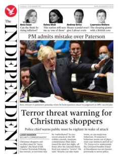 The Independent – ‘Terror threat warning for Christmas shoppers’