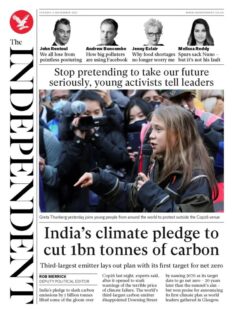 The Independent – ‘Cop26: India’s climate pledge’