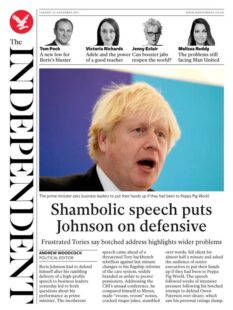 The Independent – ‘Shambolic speech puts PM on the defensive’