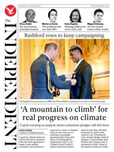 The Independent – ‘A mountain to climb for climate’