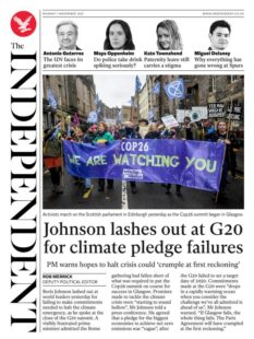 The Independent – ‘PM lashes out at G20  for climate failures’