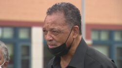Jesse Jackson in hospital after falling and hitting head on university campus