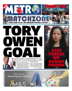 The Metro – ‘Tory Owen goal’