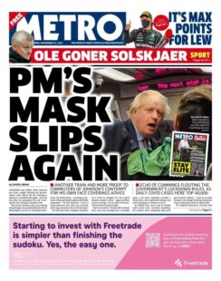 Metro – ‘PM’s mask slips again’
