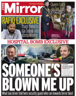 The Daily Mirror – ‘Liverpool bombing – Someone’s blown me up’