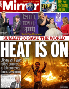 Daily Mirror – ‘Cop26 summit to save the world’