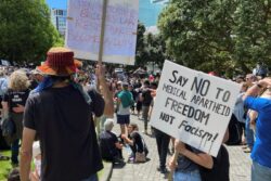Thousands protest Covid restrictions in New Zealand