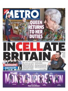 The Metro – ‘Insulate Britain – 9 activists locked up’