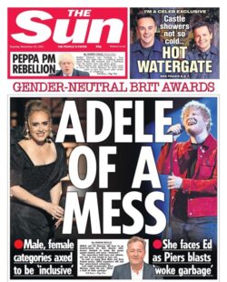 The Sun – ‘Brit Awards 2022: Adele of a mess’