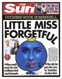The Sun – ‘Little Miss forgetful’