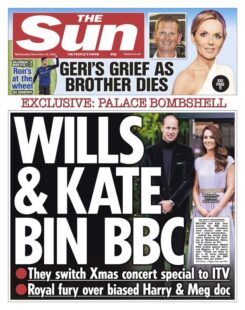 The Sun – ‘William and Kate bin BBC’