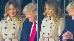 Melania’s smile to Donald Trump turns to disgust in first public outing together in months