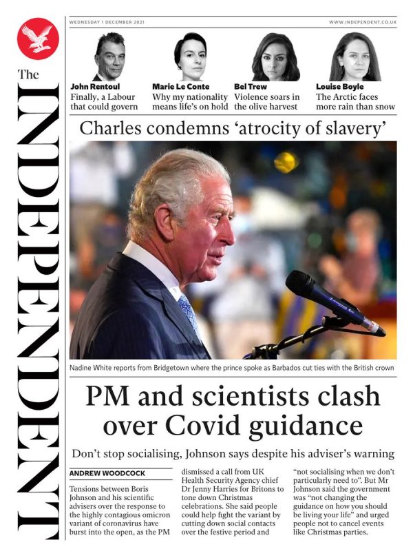 The Independent - ‘PM and scientists clash over Covid guidance’