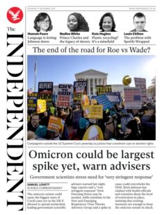 The Independent – ‘Omicron could be largest spike yet’