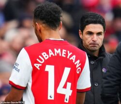 Gary Neville predicts ‘sour’ end for Aubameyang at Arsenal thanks to Mikel Arteta