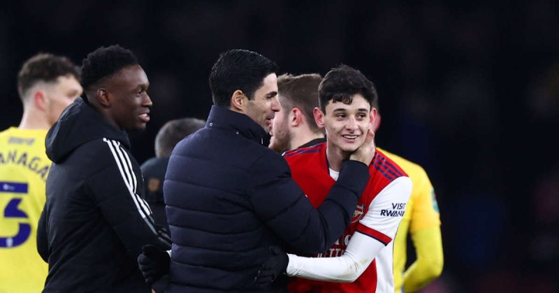 Mikel Arteta reacts to Charlie Patino’s Arsenal debut with fans already chanting his name