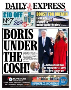 Daily Express – ‘Boris under the cosh’