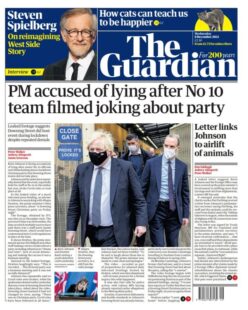 The Guardian – ‘PM accused of lying, No 10 filmed joking about party’