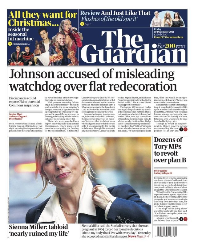 The Guardian - ‘PM accused of misleading watchdog over flat revamp’