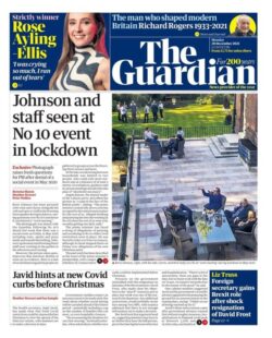 The Guardian – ‘PM and staff seen at No 10 event in lockdown’