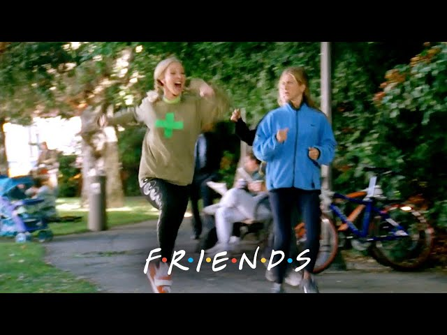 running like Phoebe from Friends