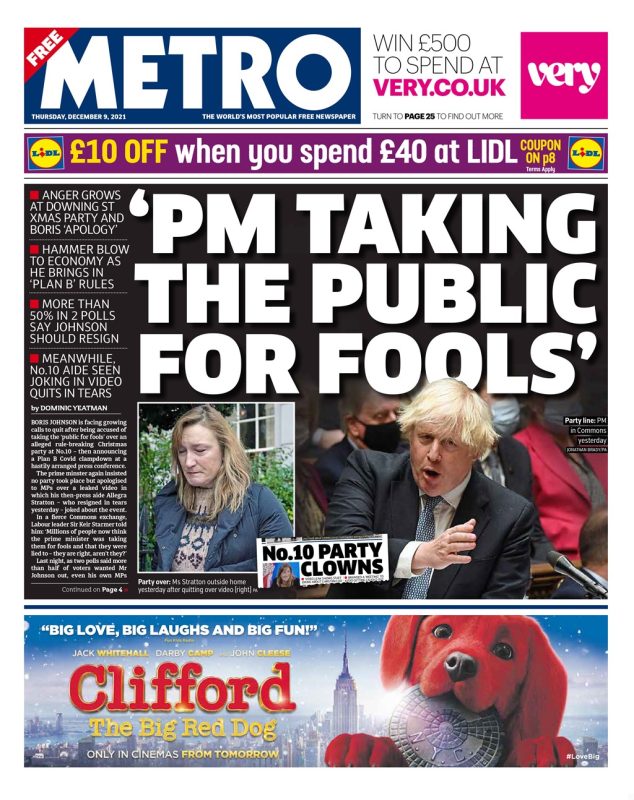 Metro - ‘PM taking the public for fools’
