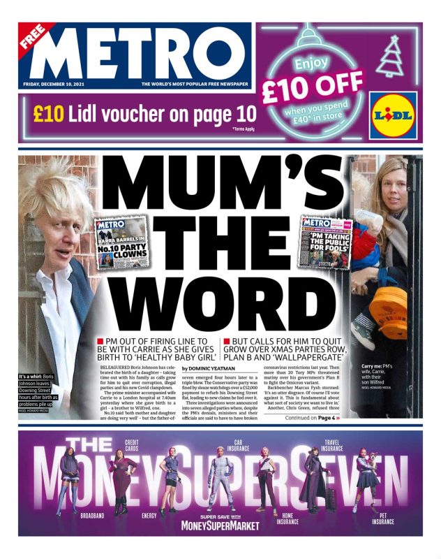 Metro - ‘Mum’s the word’