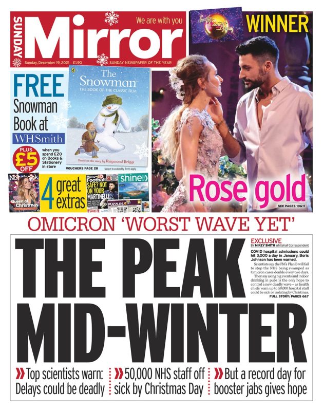 Sunday Papers - ‘Frost quits’ - ‘PM considers lockdown’
