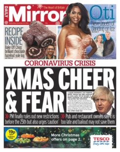 Daily Mirror – ‘Christmas cheer and fear’