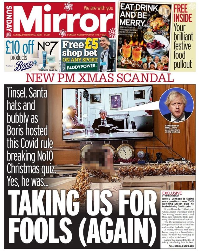 Sunday Papers - ‘New PM Xmas scandal’ & ‘Cabinet revolt’