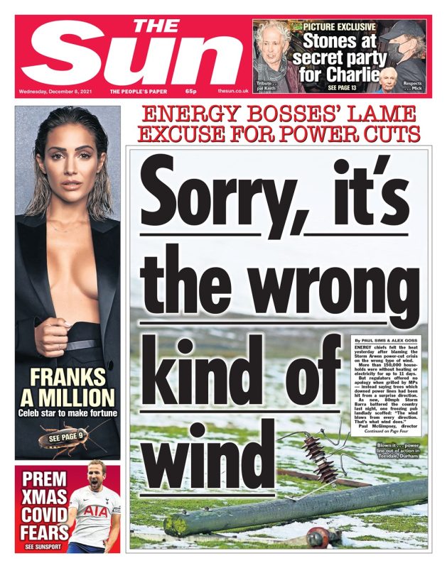 The Sun - ‘Sorry … it’s the wrong kind of wind’