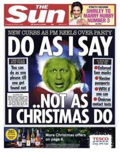 The Sun – ‘New curbs as PM reels over party: Do as i say’