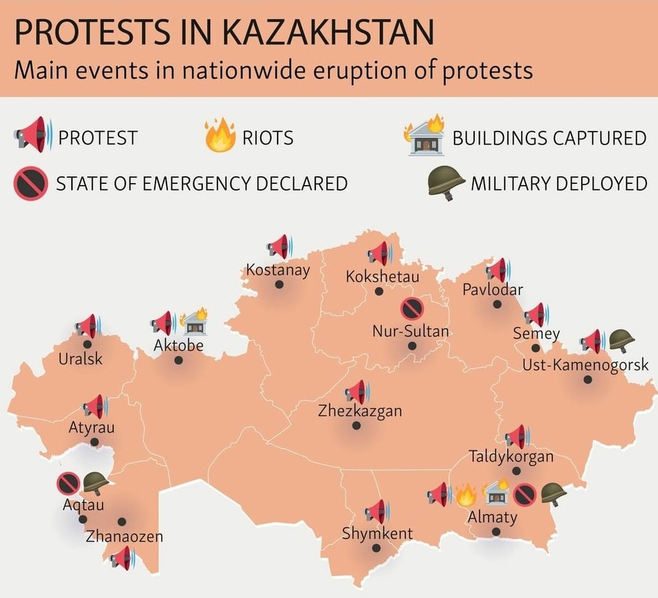 Kazakhstan Map.