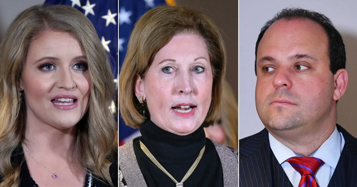 The U.S. House of Representatives committee investigating the Capitol insurrection is also seeking information and testimony from Jenna Ellis, left, Sidney Powell, centre, and Boris Epshteyn