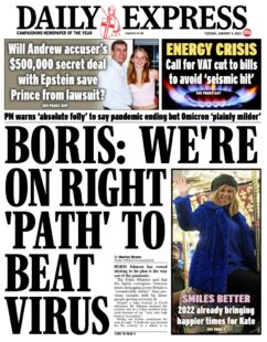 Daily Express – Boris: We’re on right path to beat virus
