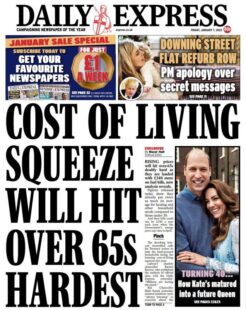 Daily Express – Cost of living squeeze will hit over-65s hardest