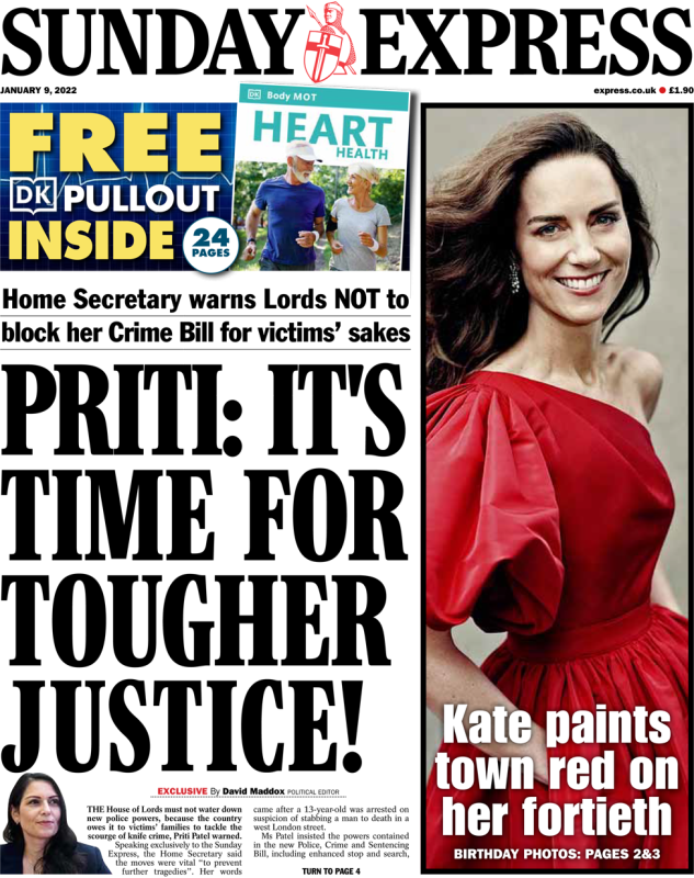 The Sunday Papers - Kate at 40 & ‘learn to live with Covid’