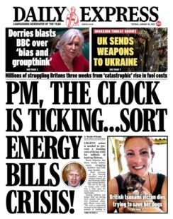 Daily Express – PM sort out energy bill crisis