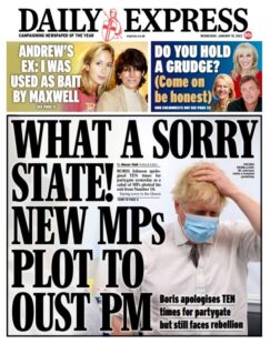 Daily Express – What a sorry state! New MPs plot to oust PM