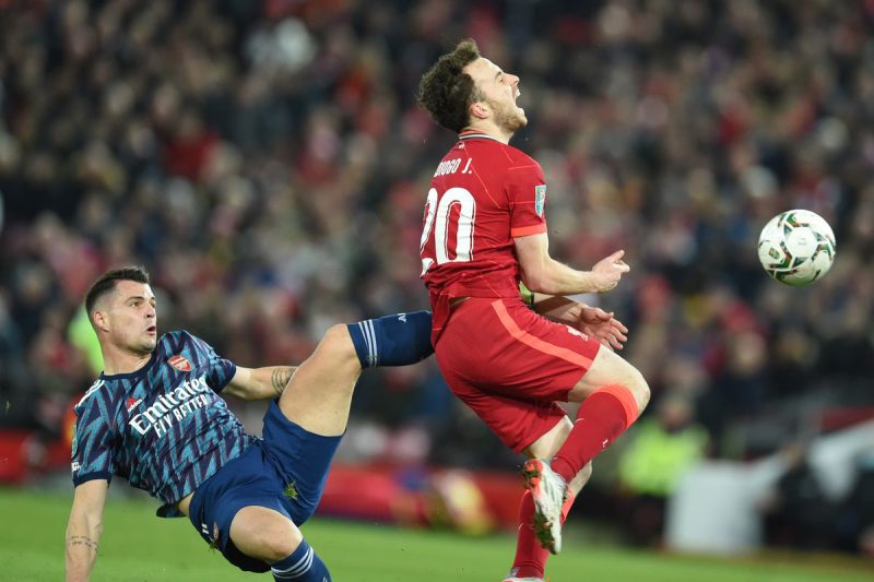 Liverpool 0-0 Arsenal: Ten-man Gunners battle for first-leg draw in Carabao Cup semi-final after early Granit Xhaka red card